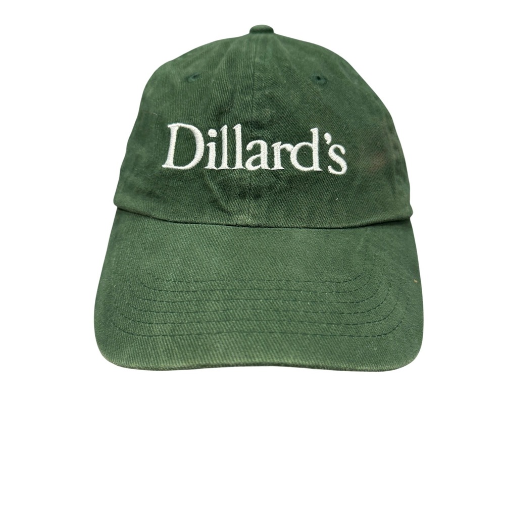Dillard's Falcon Headwear Baseball Cap Mens OSFM Green Good Embroidered Logo Hat